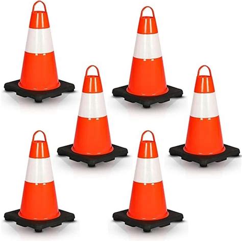 Pyle In Pvc Cone Pieces High Visibility Structurally Stable For