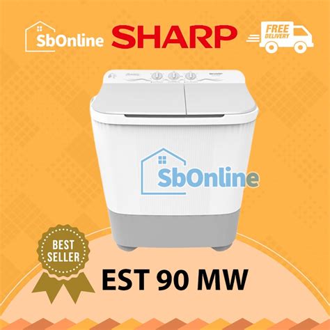 Jual SHARP Mesin Cuci 2 Tabung 9 Kg EST 90 MW Shopee Indonesia