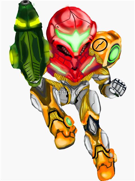 Metroid Dread Samus Varia Suit Sticker For Sale By Perana Redbubble