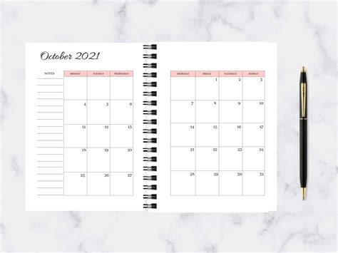 2021 Monthly Planner, 2021 Calendar Planner, 2021 Printable Calendar ...