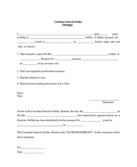 Free Sample Sworn Affidavit Form 2022 PrintableAffidavitForm