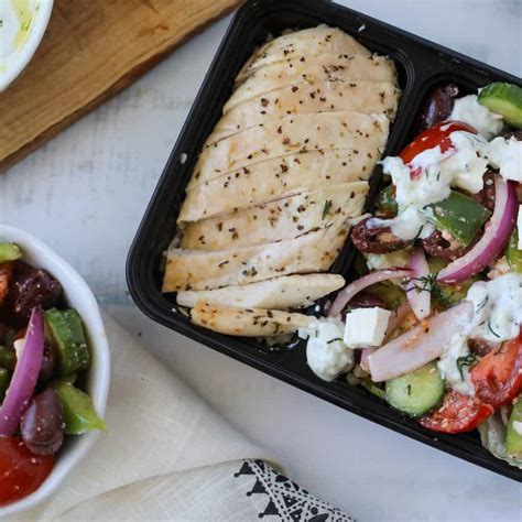 Greek Salad Bowl With Chicken Whole Lotta Yum