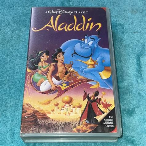 Walt Disney Classic Aladdin Black Diamond Edition Vhs Video Tape Rare