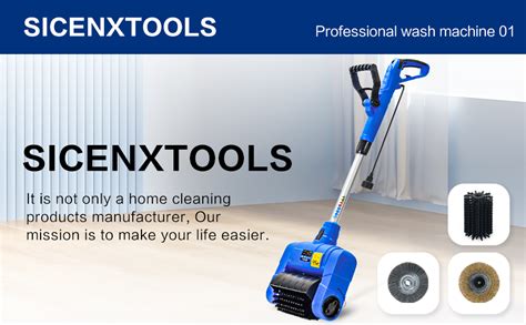 Sicenxtools Grout Cleaner Machine With Grout Brush Heavy Duty With Wire