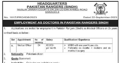 Pakistan Rangers Sindh Jobs September 2023 Apply Now Jobzsearcher