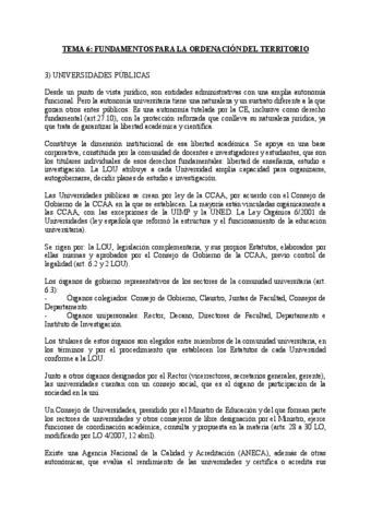 Tema Fundamentos Para La Ordenacion Del Territorio Pdf