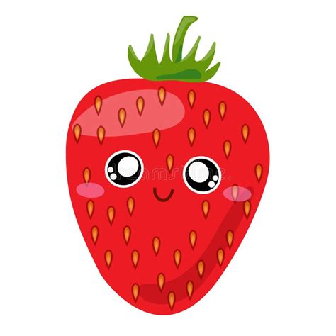 Personaje De Dibujos Animados Rojo De La Fruta De La Fresa Ilustraci N