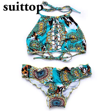 Suittop Bikini 2017 New Sexy Summer Vintage Swimsuit Low Waist Bikinis