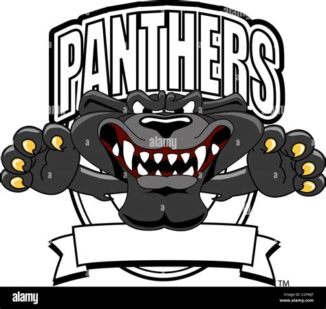 Panther School Mascot Logo Stock Photo - Alamy