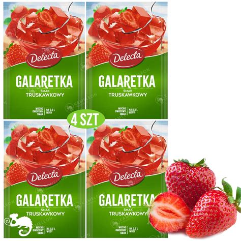 Delecta GALARETKA TRUSKAWKOWA Smak Truskawkowy4szt 13373345725 Allegro Pl