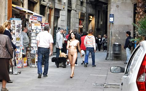 Mixed Cutie Nude And Barefoot In Public Photos