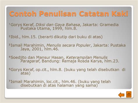 Contoh Penulisan Catatan Kaki Dan Daftar Pustaka