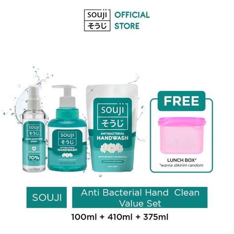 Jual SOUJI Antibacterial Hand Clean Value Set Free Lunchbox Di Seller