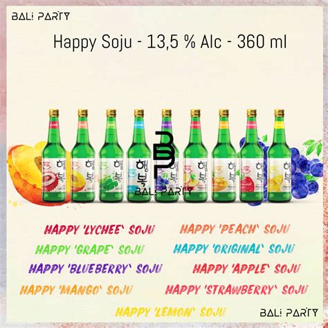 Jual Happy Soju Mojiso Jinro Chumcurum Chamisul Cham Joeun Minuman