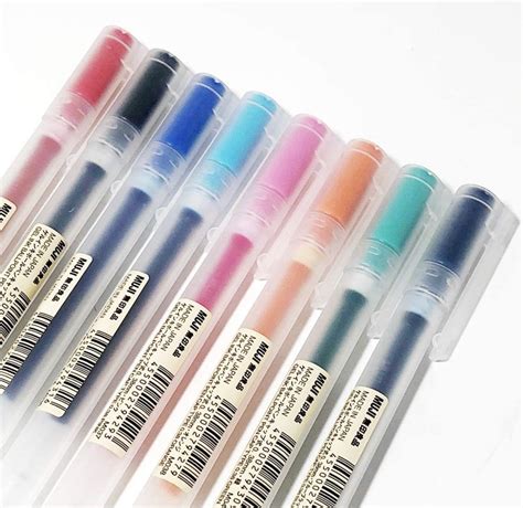 Muji Gel Ink Ball Point Pen Cap Type, 0.38-mm,8 color SET 2019 New ver ...