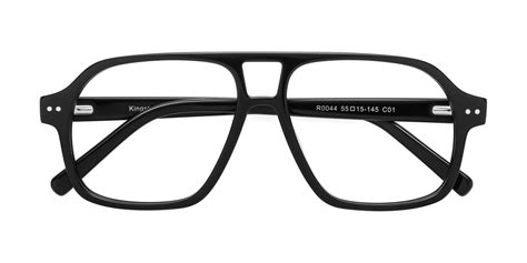 Black Grandpa Oversized Aviator Eyeglasses - Kingston