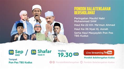 Live Pondok Balaitengahan Bersholawat Dalam Rangka Haul K H