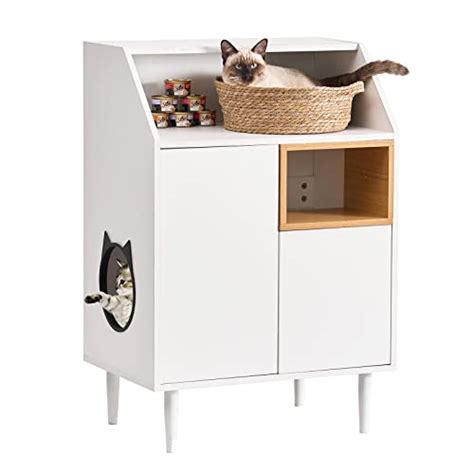 Snapklik Soges Cat Litter Box Enclosure Wooden Cat House