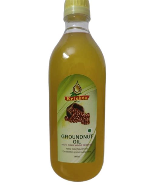 Lowers Cholesterol Krishta Cold Pressed Groundnut Oil For Cooking