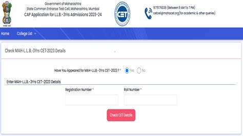 Mht Cet Llb Year Counselling Cap Registration Last Date Extended