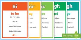 Irregular Irish Verbs Past Present And Future Tense