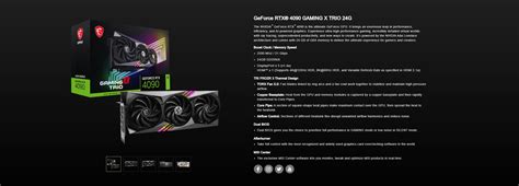 Msi Nvidia Geforce Rtx 4090 Gaming X Trio 24g 24gb Rtx 4090 Gaming X Trio Graphics Card