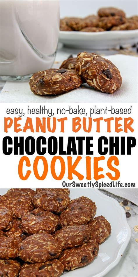 Healthy No Bake Chocolate Peanut Butter Cookies Our Sweetly Spiced