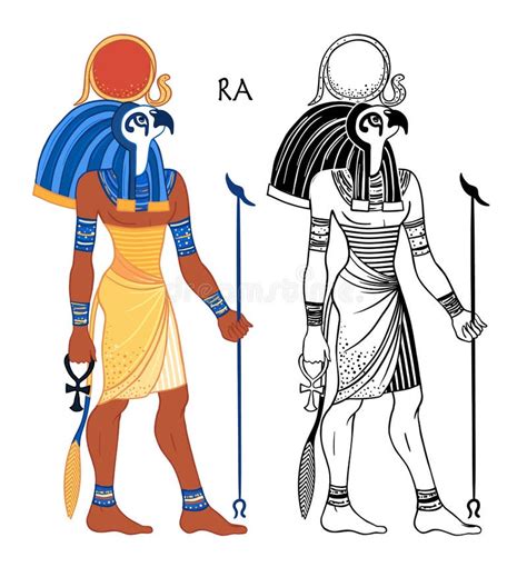 Portrait Of Ra Egyptian God Of Sun Most Important God In Ancient