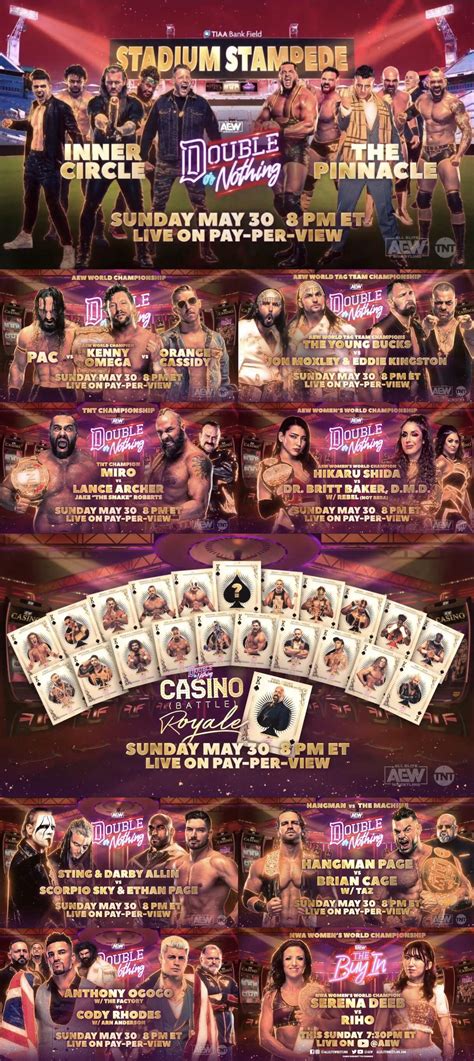 Aew Double Or Nothing 2021 Match Card And Start Times Rsquaredcircle