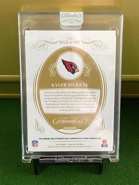 Flawless Kyler Murray Rookie Gems Signatures Diamond On Card