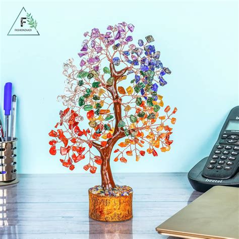 Árbol de la vida de los siete chakras árbol de cristal árbol bonsái