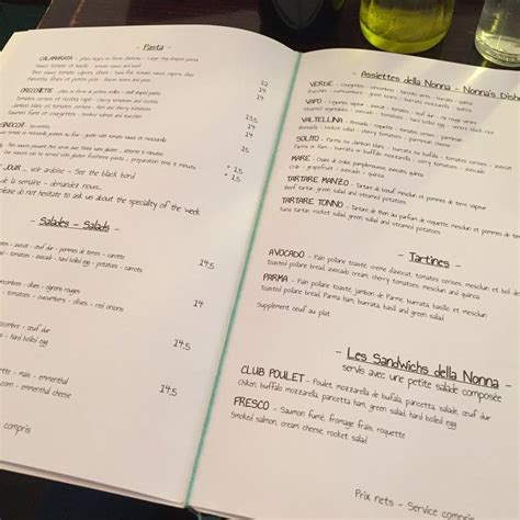 Menu At La Casa Di Nonna Restaurant Cannes