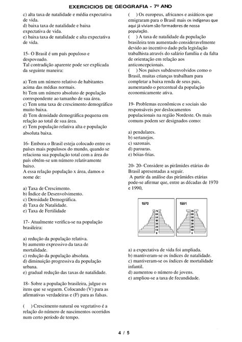 Prova De Geografia 7 Ano Respostas EDUKITA