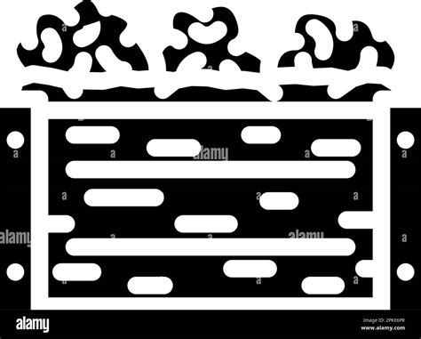 Garden Bed Tool Glyph Icon Vector Illustration Stock Vector Image Art