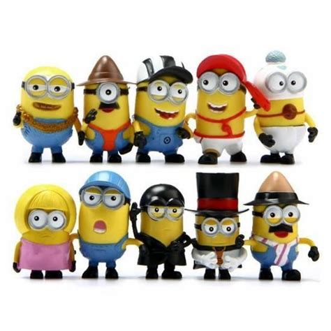 Lot de 10 Pièce Les Minions Figurine Jouet Moi moche et méchant