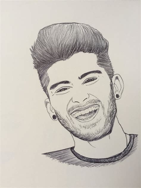 Zayn Malik Drawing Pencil Sketch Colorful Realistic Art Images