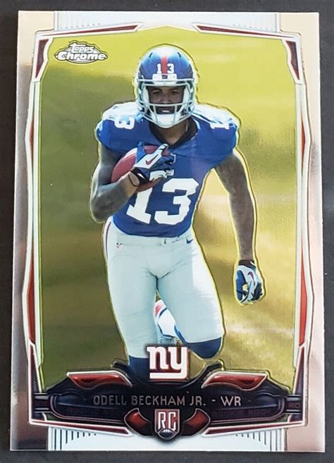 Topps Chrome Odell Beckham Jr Rookie Card Rc Ravens Mint