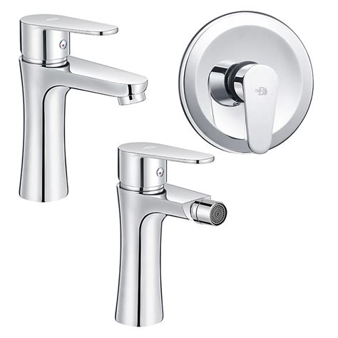 Set Miscelatori Lavabo Bidet Con Pilette E Incasso Doccia Serie