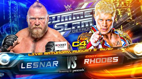 Brock Lesnar Vs Cody Rhodes Wwe Summerslam Youtube