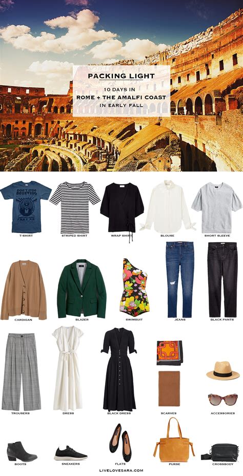 What To Pack For Rome And The Amalfi Coast In Early Fall Livelovesara