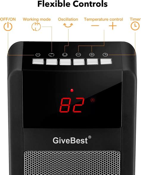 Givebest Space Heater Fast Heating W Portable Electric Heater W