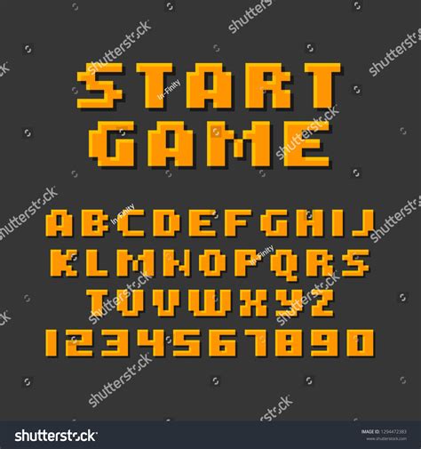 Pixel Retro Style Video Game Font Stock Vector (Royalty Free) 1294472383 | Shutterstock