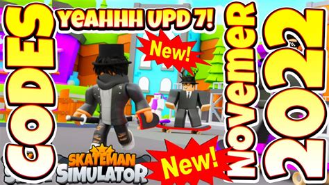 New Codes [upd 7 🏗️] Skateman Simulator Roblox Game All Secret Codes All Working Codes Youtube