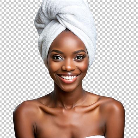 Premium Psd Cheerful Pretty Millennial African American Female With