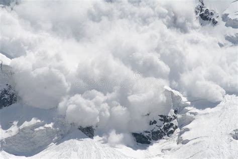 Snow avalanche stock image. Image of rock, beautiful, rocky - 5645485