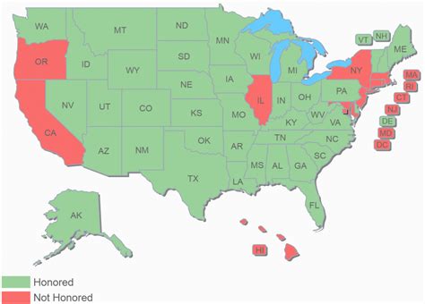 Texas Ltc Reciprocity Map | Printable Maps