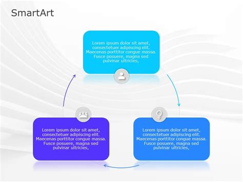 SmartArt Cycle Block Cycle 3 Steps