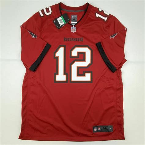 Autographed/Signed TOM BRADY Red Authentic Nike Buccaneers Jersey Fanatics COA - Jerseys