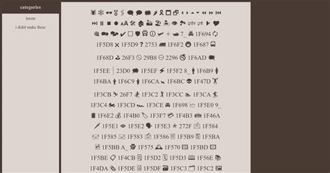 Unicode Symbol List