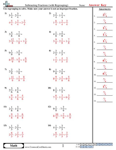 Adding Subtracting Fractions Worksheets Worksheets Library